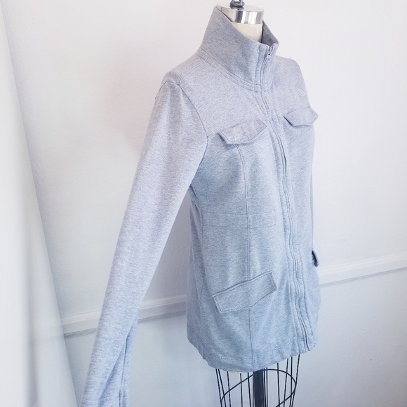 🌸‎ The North Face| Gray Jersey Cargo Jacket M - Picture 1 of 11